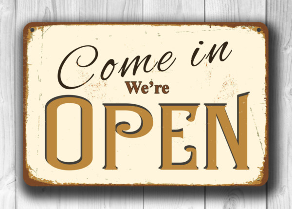 Vintage Open Closed Sign-Vintage Style | Classic Metal Signs