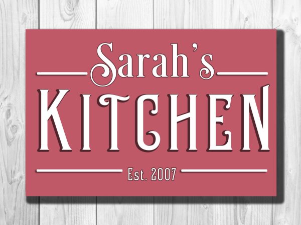 PERSONALIZED KITCHEN SIGN | Classic Metal Signs