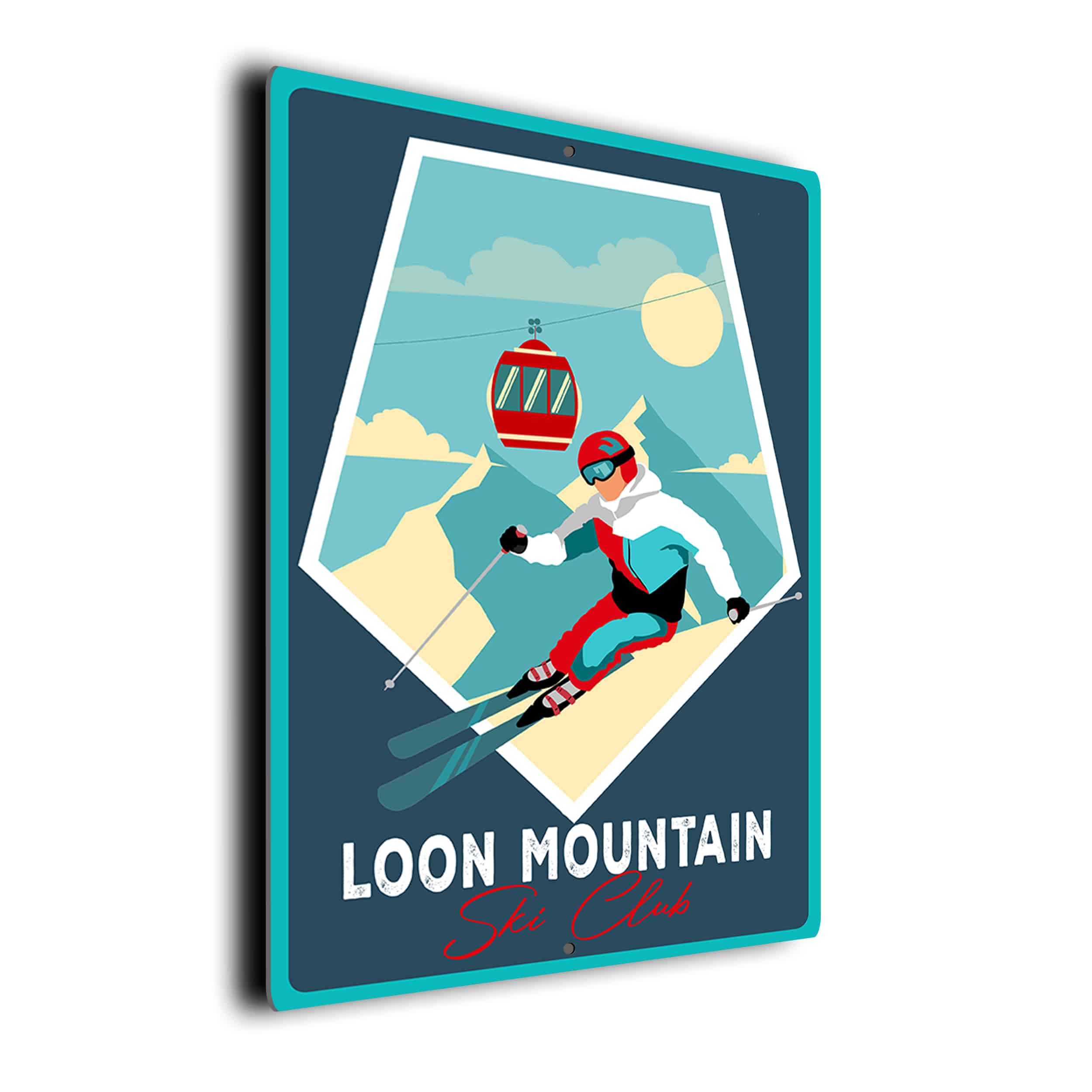 Loon Mountain Ski Club Sign Loon Mountain Ski Club Decor Loon