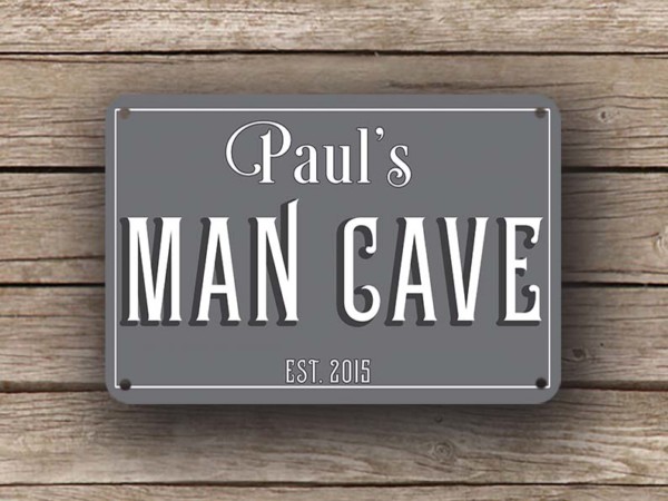 Gray Man Cave Sign