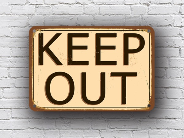 Vintage Style Keep Out Sign