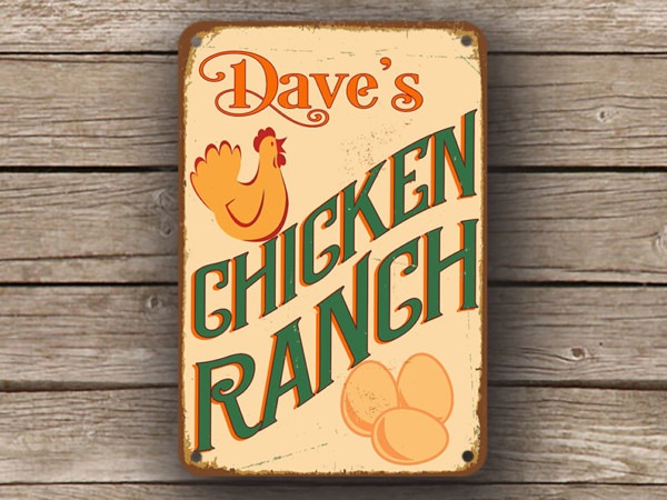 Chicken Range Sign