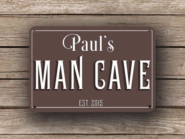 Brown Man Cave Sign