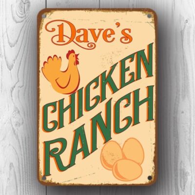 Personalized Chicken Ranch Sign