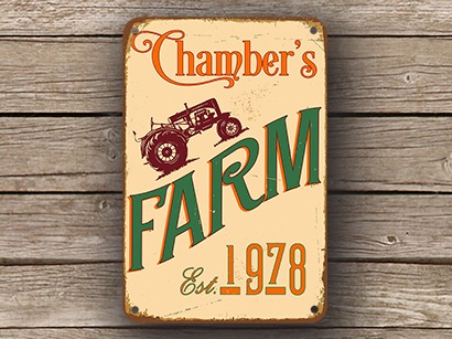 personalized farm sign