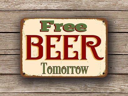 Free Beer Sign Free Beer Sign