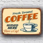 metal coffee sign