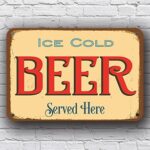 ice cold beer sign