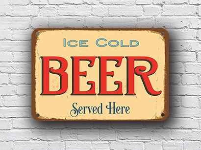 Ice Cold Beer Sign