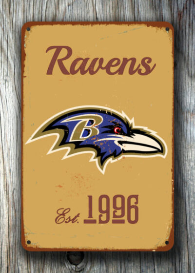 baltimore-ravens-sign-vintage-style-baltimore-ravens-est-1996-composite-aluminum-baltimore-ravens-sign-in-team-colors-sports-fan-sign-3