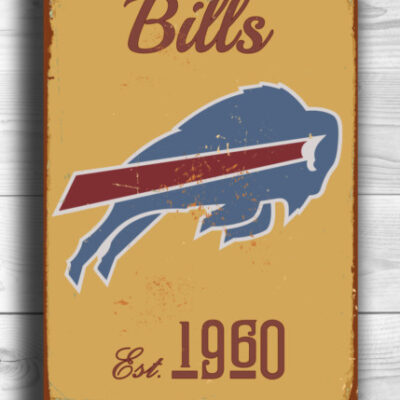 BUFFALO BILLS Sign Vintage style Buffalo Bills Sign Est. 1960 Composite Aluminum Vintage Buffalo Bills Sign FOOTBALL Fan Sign Sports Fan