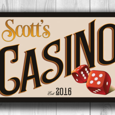 Customizable Casino Sign