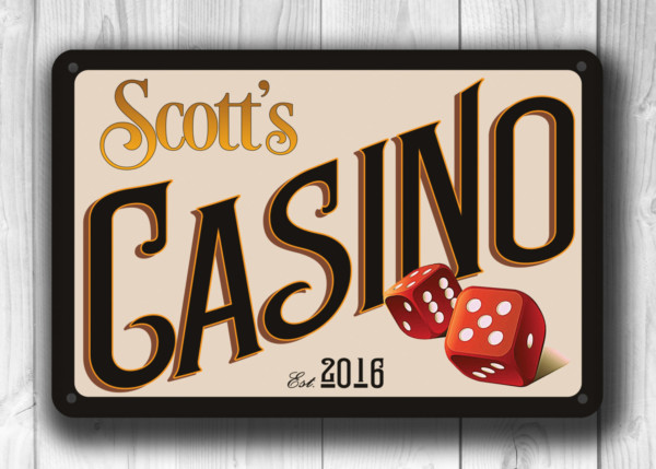 Customizable Casino Sign