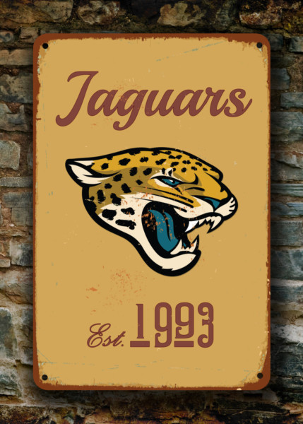 JACKSONVILLE-JAGUARS-Sign-Vintage-style-Jacksonville-Jaguars-Sign-Est.-1993-Composite-Aluminum-Vintage-Jacksonville-Jaguars-Sports-Fan-Sign-3