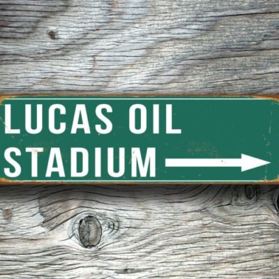 Lucas Oil Stadium Sign