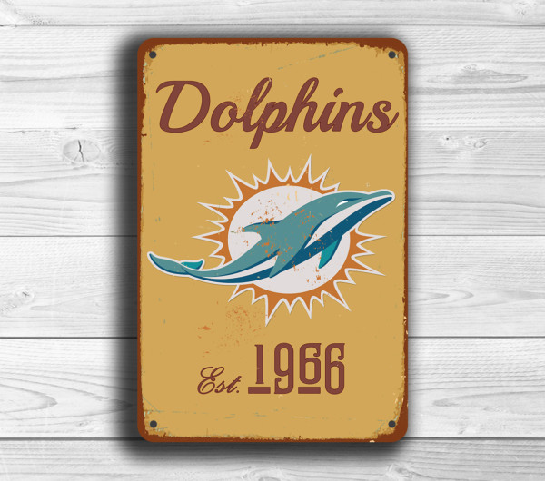 Miami Dolphins Football Sign