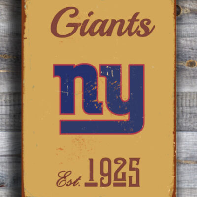 NEW YORK GIANTS Sign Vintage style New York Giants Sign Est. 1925 Composite Aluminum Vintage New York Giants Football Fan Sign Sports Sign