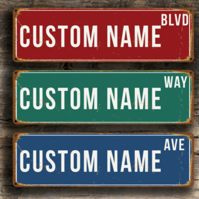 personalized metal boulevard sign