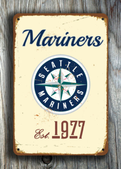 seattle-mariners-sign-vintage-style-seattle-mariners-est-1977-composite-aluminum-seattle-mariners-in-team-colors-sports-fan-sign-mariners-1