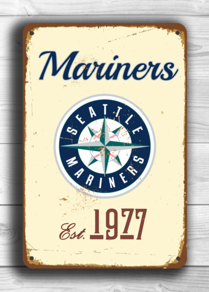 SEATTLE MARINERS Sign Vintage Style - Classic Metal Signs