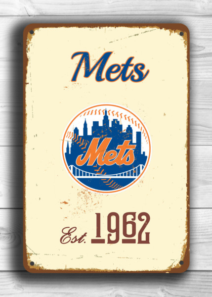 Vintage style New YORK METS Sign
