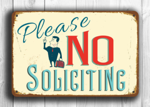 Vintage Style No Soliciting Sign No Solicitation Sign Humor