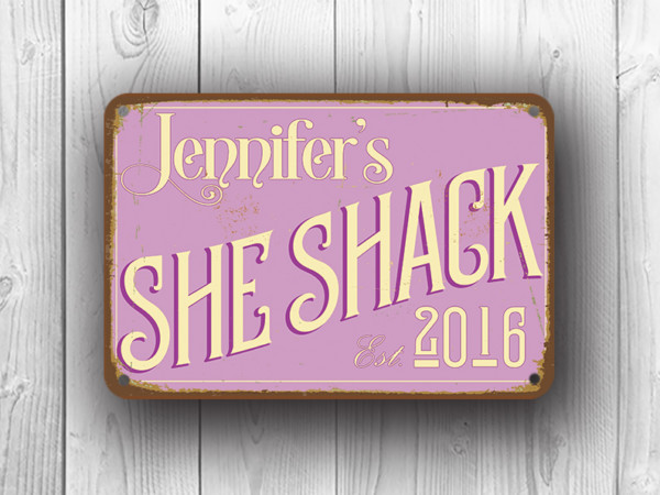 Pink She Shack Sign