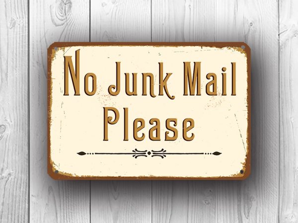 No Junk Mail Sign