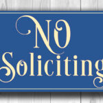 no-soliciting-blue-sign