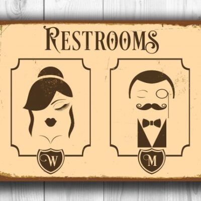 Vintage Restroom Signs