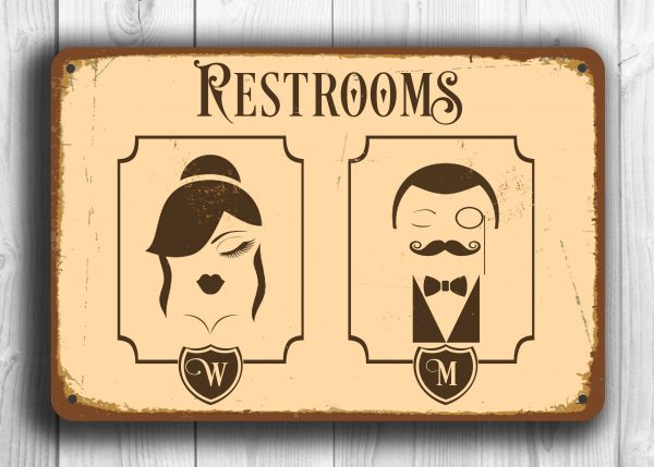 Vintage Restroom Signs