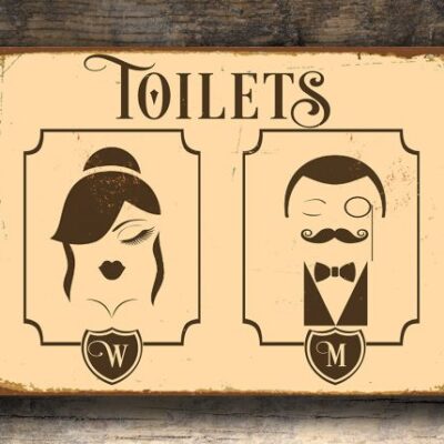Vintage Toilet Sign