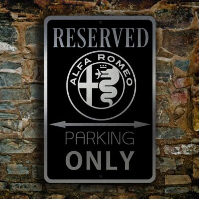 Alfa Romeo Parking Only Sign