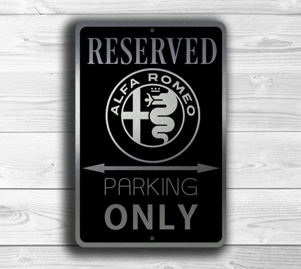 Alfa Romeo Parking Only Sign