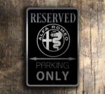 Alfa Romeo Parking Only Sign