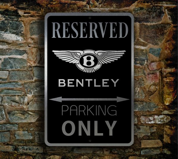 Bentley Parking Only Metal Wall Sign British England UK Army Retro Vintage 