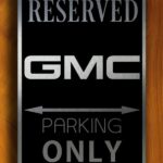 Brushed Metal GMC Sign