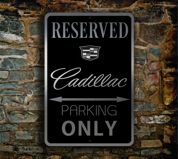 Cadillac Reserved Parking Sign GARAGE SIGN Cadillac Gift 
