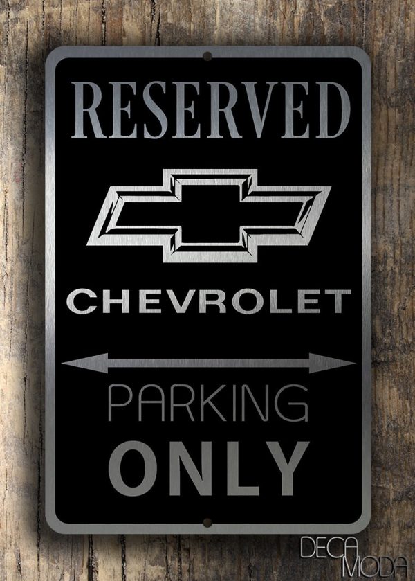 12x18 or 8x12 Aluminum 1953 Chevrolet Pickup 3100 Reserved Parking Only Sign 