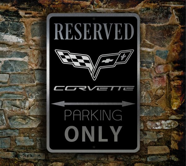 Corvette 1978 78 Chevrolet Novelty Reserved Parking Street Sign 12"X18" Aluminum 