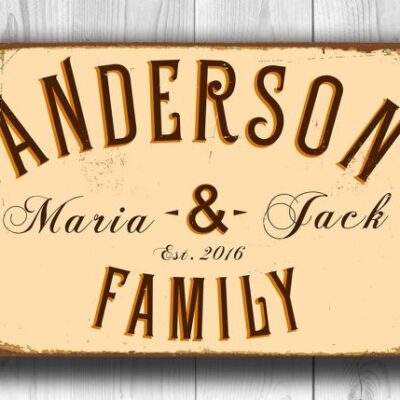PERSONALIZED FAMILY NAME Sign