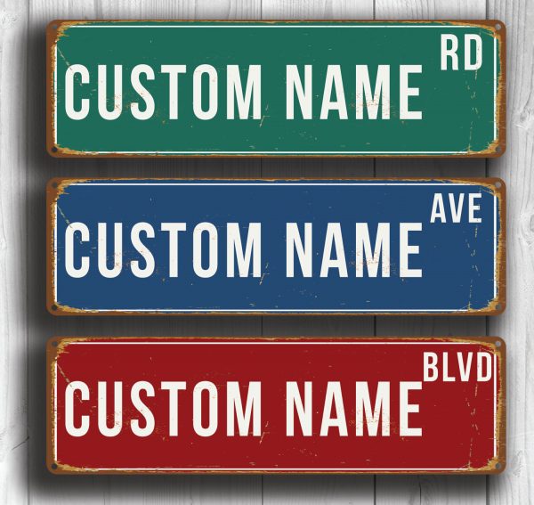 Personalized Last Name Sign TORRES Street Sign 