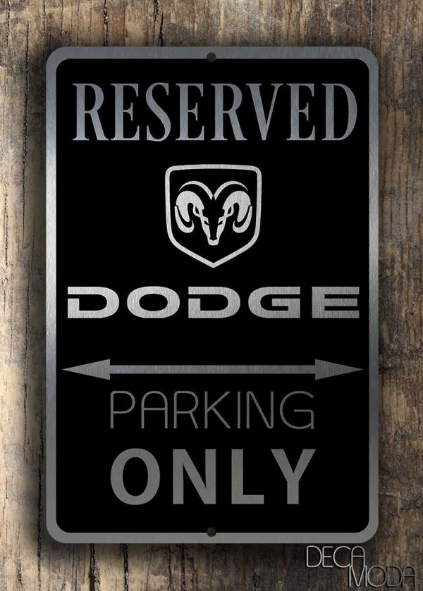Corvette 1990 & 1939 Dodge Personalized Reserved Parking Sign 12"X18" Aluminum 