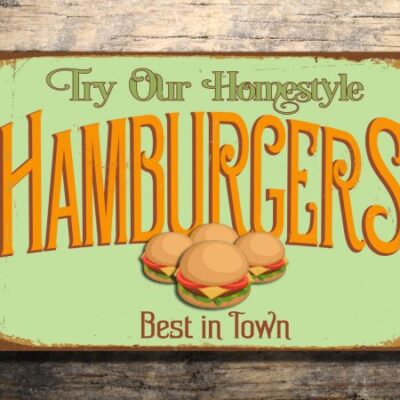 HAMBURGERS RESTAURANT SIGN