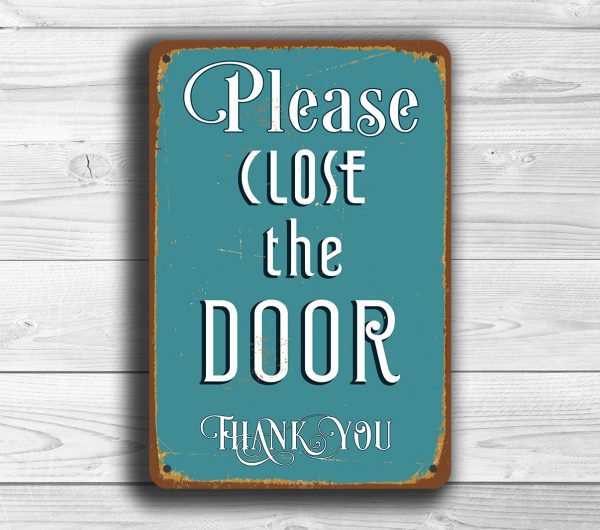 Please Close The Door Sign