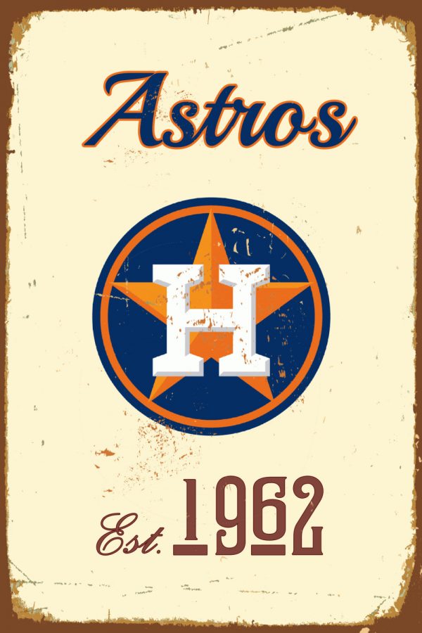 Houston Astros 27'' x 18.25'' 3D Sign - Orange