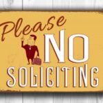 Vintage style No Soliciting signs