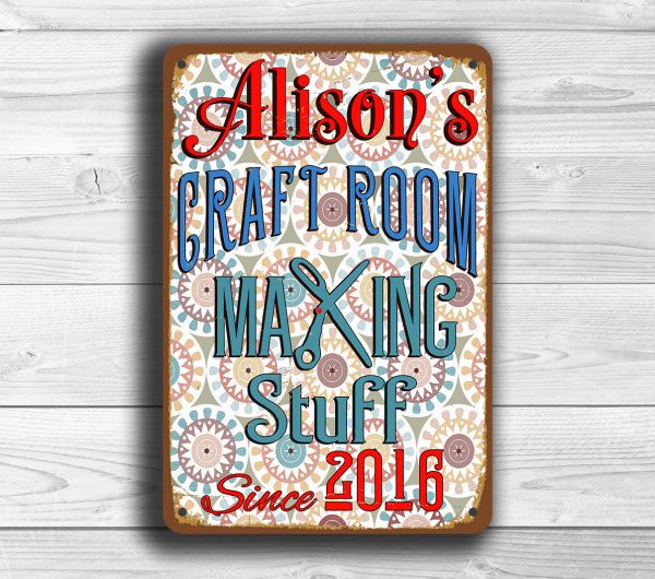 CUSTOM CRAFT ROOM Sign