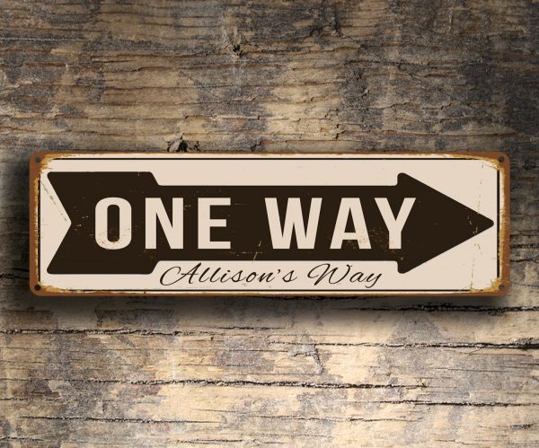 Personalized One Way Sign