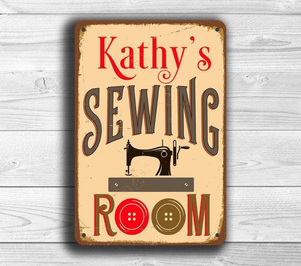 CUSTOM SEWING ROOM Sign